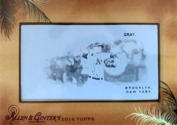 2014 Topps Allen & Ginter - Mini Framed Printing Plates Black #319 Sonny Gray Front