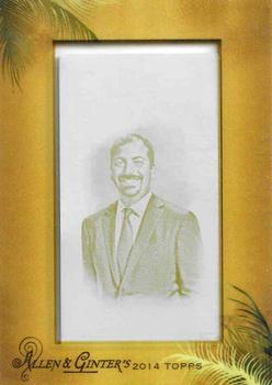 2014 Topps Allen & Ginter - Mini Framed Printing Plates Yellow #89 Chuck Todd Front