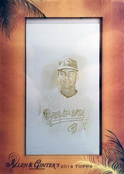 2014 Topps Allen & Ginter - Mini Framed Printing Plates Yellow #163 Paul Molitor Front