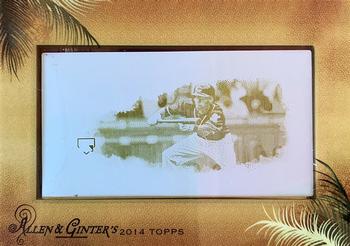 2014 Topps Allen & Ginter - Mini Framed Printing Plates Yellow #186 Billy Hamilton Front