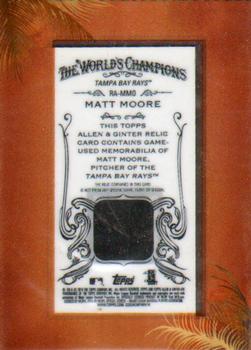 2014 Topps Allen & Ginter - Mini Framed Relics #RA-MMO Matt Moore Back