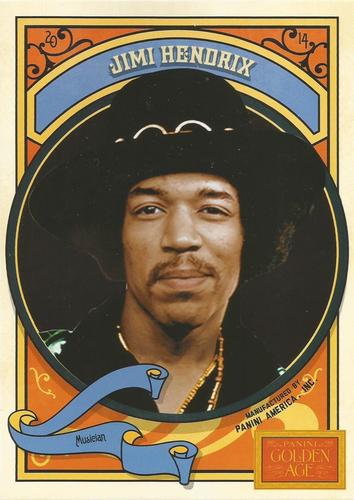 2014 Panini Golden Age - 5x7 Box Toppers #1 Jimi Hendrix Front