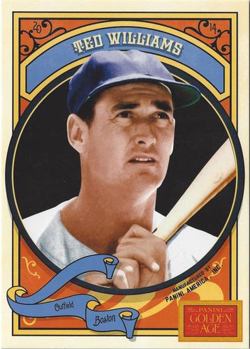 2014 Panini Golden Age - 5x7 Box Toppers #2 Ted Williams Front
