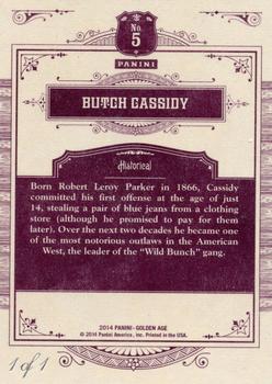 2014 Panini Golden Age - Black #5 Butch Cassidy Back