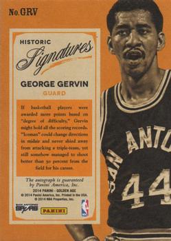 2014 Panini Golden Age #GRV George Gervin Back