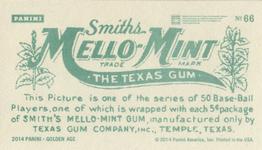 2014 Panini Golden Age - Mini Smith's Mello Mint #66 Tommy Lasorda Back