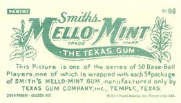 2014 Panini Golden Age - Mini Smith's Mello Mint #96 Curt Flood Back