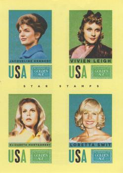 2014 Panini Golden Age - Star Stamps #7 Jacqueline Kennedy / Elizabeth Montgomery / Loretta Swit / Vivien Leigh Front