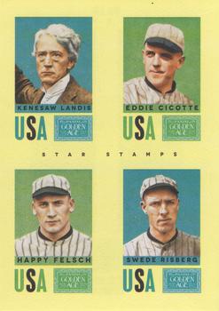 2014 Panini Golden Age - Star Stamps #13 Kenesaw Mountain Landis / Swede Risberg / Eddie Cicotte / Happy Felsch Front