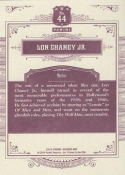 2014 Panini Golden Age - White #44 Lon Chaney Jr. Back