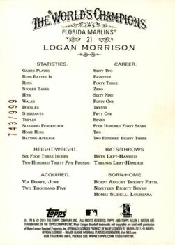 2011 Topps Allen & Ginter - Glossy #21 Logan Morrison Back