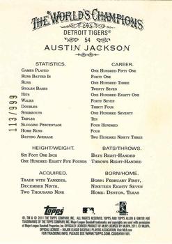 2011 Topps Allen & Ginter - Glossy #54 Austin Jackson Back