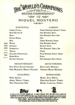 2011 Topps Allen & Ginter - Glossy #113 Miguel Montero Back