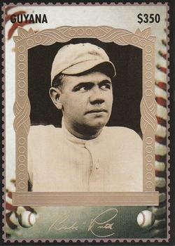 1994 Guyana Babe Ruth Sultan of Swat Stamp Cards #2 Babe Ruth Front