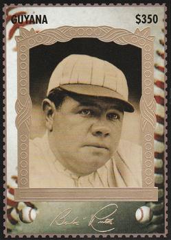 1994 Guyana Babe Ruth Sultan of Swat Stamp Cards #4 Babe Ruth Front