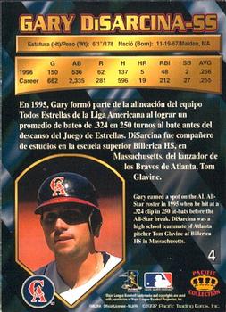1997 Pacific Crown Collection #4 Gary DiSarcina Back