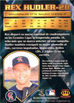 1997 Pacific Crown Collection #9 Rex Hudler Back