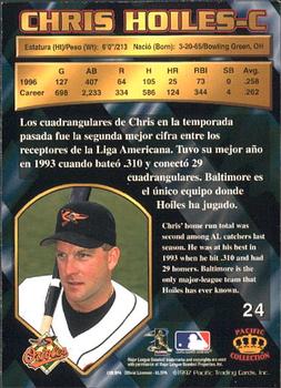 1997 Pacific Crown Collection #24 Chris Hoiles Back