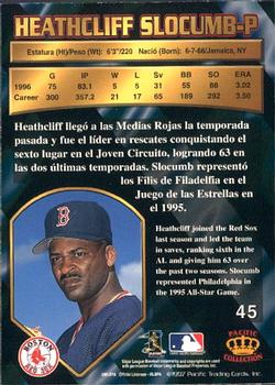 1997 Pacific Crown Collection #45 Heathcliff Slocumb Back