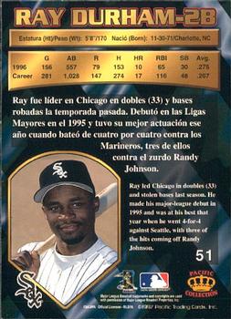 1997 Pacific Crown Collection #51 Ray Durham Back