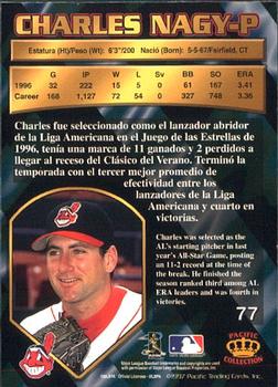 1997 Pacific Crown Collection #77 Charles Nagy Back