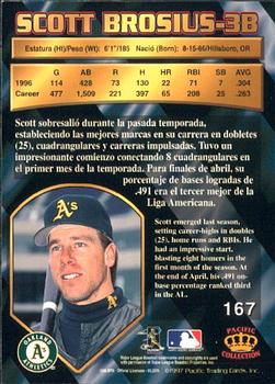 1997 Pacific Crown Collection #167 Scott Brosius Back