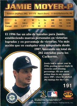 1997 Pacific Crown Collection #191 Jamie Moyer Back