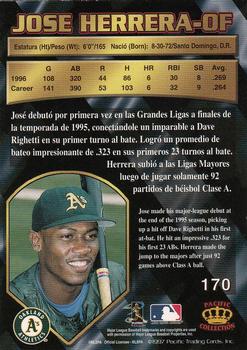 1997 Pacific Crown Collection #170 Jose Herrera Back