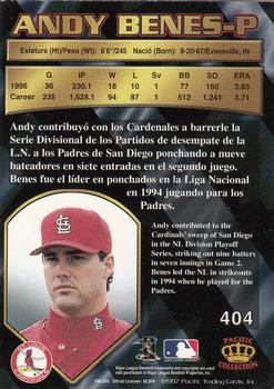 1997 Pacific Crown Collection #404 Andy Benes Back