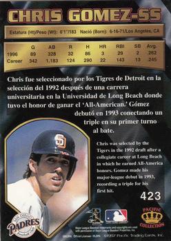 1997 Pacific Crown Collection #423 Chris Gomez Back