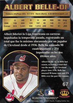 1997 Pacific Crown Collection #67 Albert Belle Back
