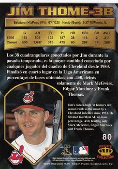 1997 Pacific Crown Collection #80 Jim Thome Back