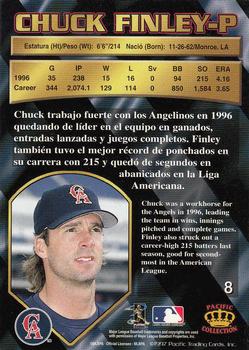 1997 Pacific Crown Collection #8 Chuck Finley Back