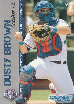 2012 MultiAd Round Rock Express #2 Dusty Brown Front