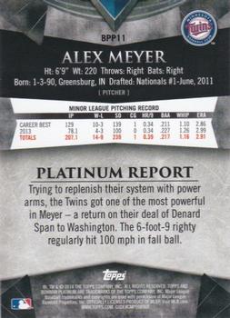 2014 Bowman Platinum - Prospects #BPP11 Alex Meyer Back
