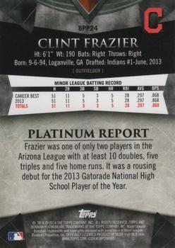 2014 Bowman Platinum - Prospects #BPP24 Clint Frazier Back