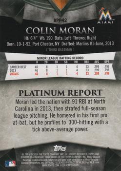 2014 Bowman Platinum - Prospects #BPP42 Colin Moran Back