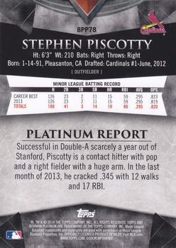 2014 Bowman Platinum - Prospects #BPP78 Stephen Piscotty Back