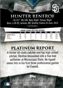 2014 Bowman Platinum - Prospects #BPP86 Hunter Renfroe Back
