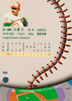 1995 CPBL A-Plus Series #056 Angel Moreno Back