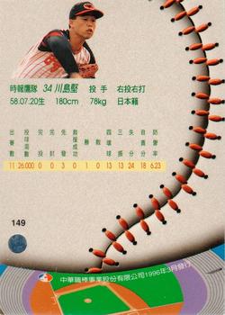 1995 CPBL A-Plus Series #149 Ken Kawashima Back