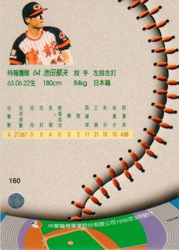 1995 CPBL A-Plus Series #160 Ikuo Ikeda Back