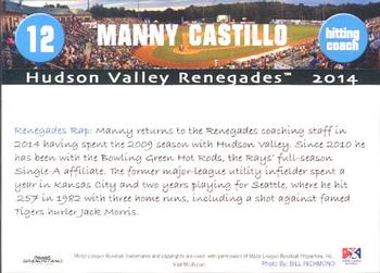 2014 Grandstand Hudson Valley Renegades #3 Manny Castillo Back