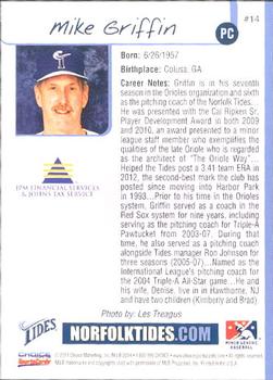2014 Choice Norfolk Tides #14 Mike Griffin Back