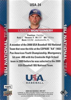 2009 Upper Deck USA Baseball Box Set #USA-34 Ladson Montgomery Back