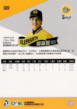 2011 CPBL #120 Fu-Chih Chien Back