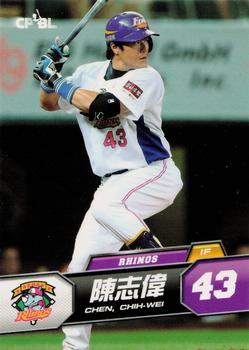 2013 CPBL #084 Chih-Wei Chen Front