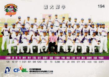 2013 CPBL #194 Chen-Hua Lin / I-Chuan Lin / Chien-Ming Chang Back