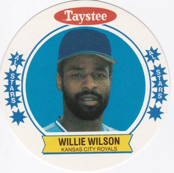1989 Taystee Kansas City Royals Discs #5 Willie Wilson Front