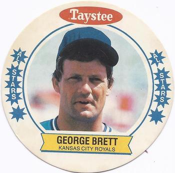 1989 Taystee Kansas City Royals Discs #1 George Brett Front